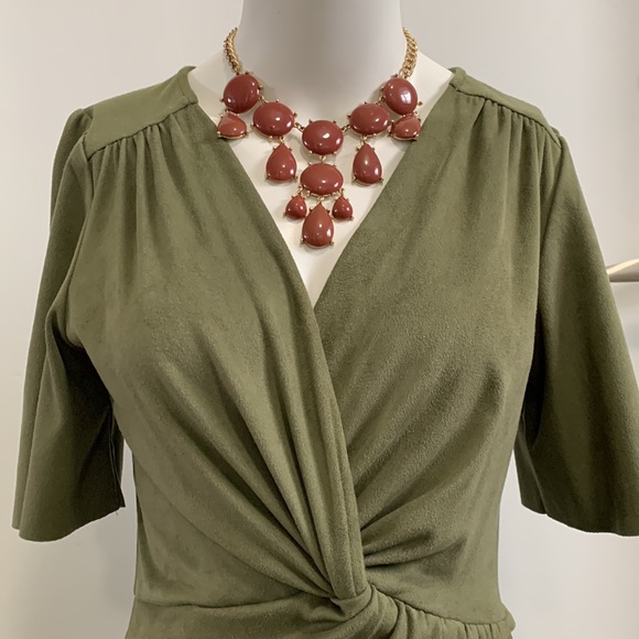 Kensie green suede pullover dress - Picture 3 of 13
